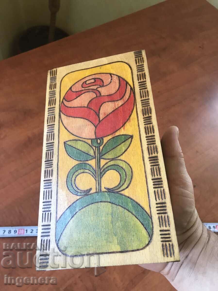 Auction BOX WOOD PYROGRAPH DRAWING ANTIQUE FROM SOCA MOSTRA Auction BOX WOOD PYROGRAPH DRAWING ANTIQUE FROM SOCA MOSTRA