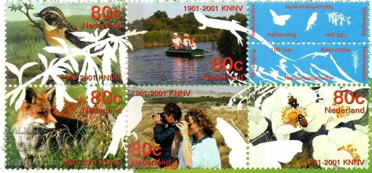 2001 Netherlands. Royal MA in Natural History. Block.
