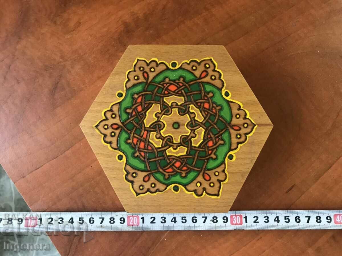 BOX WOOD PYROGRAPH DRAWING ANTIQUE FROM SOCA MOSTRA with price 35.00 BGN | € 17.90 BOX WOOD PYROGRAPH DRAWING ANTIQUE FROM SOCA MOSTRA with price 35.00 BGN | € 17.90