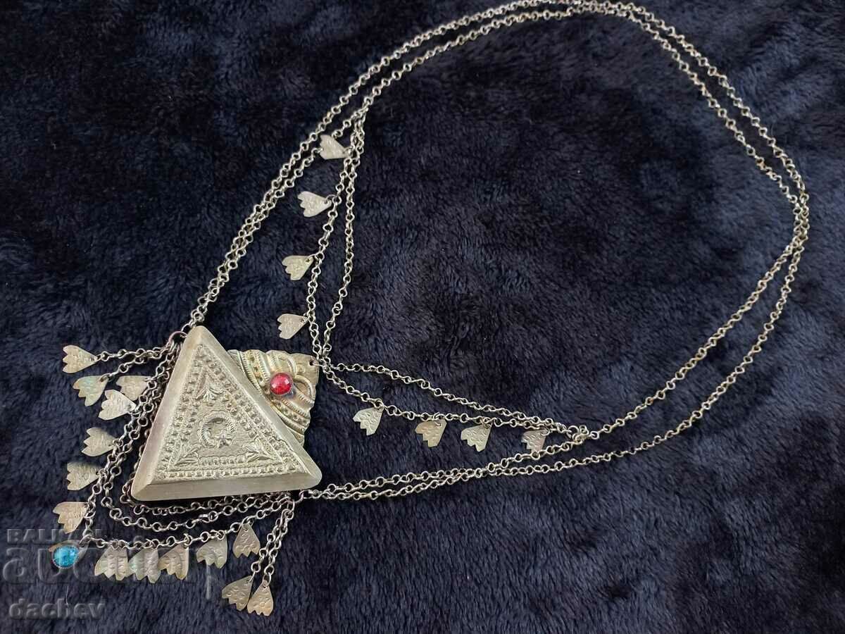 Доставка на Стара сребърна Възрожденска Родопска трепка накит носия 19В