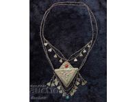 Стара сребърна Възрожденска Родопска трепка накит носия 19В