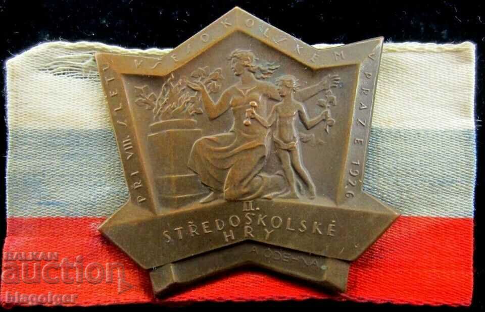 OLD BADGE-FALCON GAMES-YOUTH GAMES-1926-CZECH REPUBLIC with price 40.00 BGN | € 20.45 OLD BADGE-FALCON GAMES-YOUTH GAMES-1926-CZECH REPUBLIC with price 40.00 BGN | € 20.45