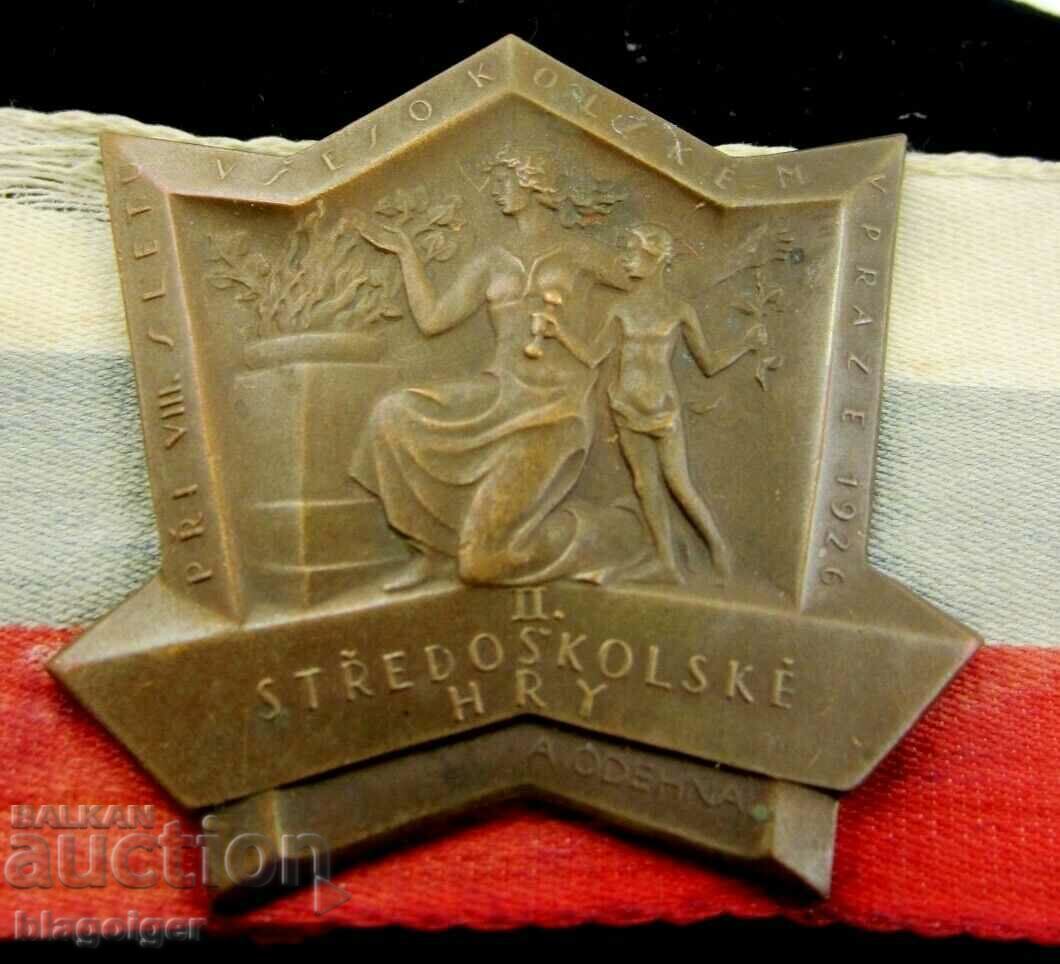 OLD BADGE-FALCON GAMES-YOUTH GAMES-1926-CZECH REPUBLIC