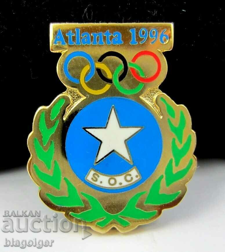 Olympic Badge-Somalia Olympic Committee-Atlanta 1996 with price 12.99 BGN | € 6.64 Olympic Badge-Somalia Olympic Committee-Atlanta 1996 with price 12.99 BGN | € 6.64