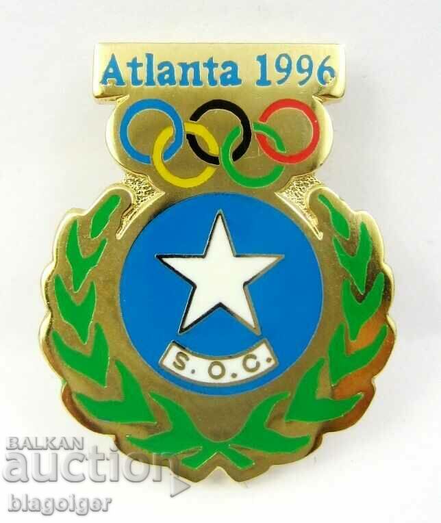 Olympic Badge-Somalia Olympic Committee-Atlanta 1996
