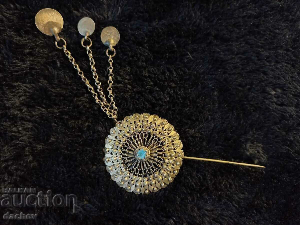 RENAISSANCE MERCURY PLATED HAIR PIN - TOP CONDITION! RENAISSANCE MERCURY PLATED HAIR PIN - TOP CONDITION!