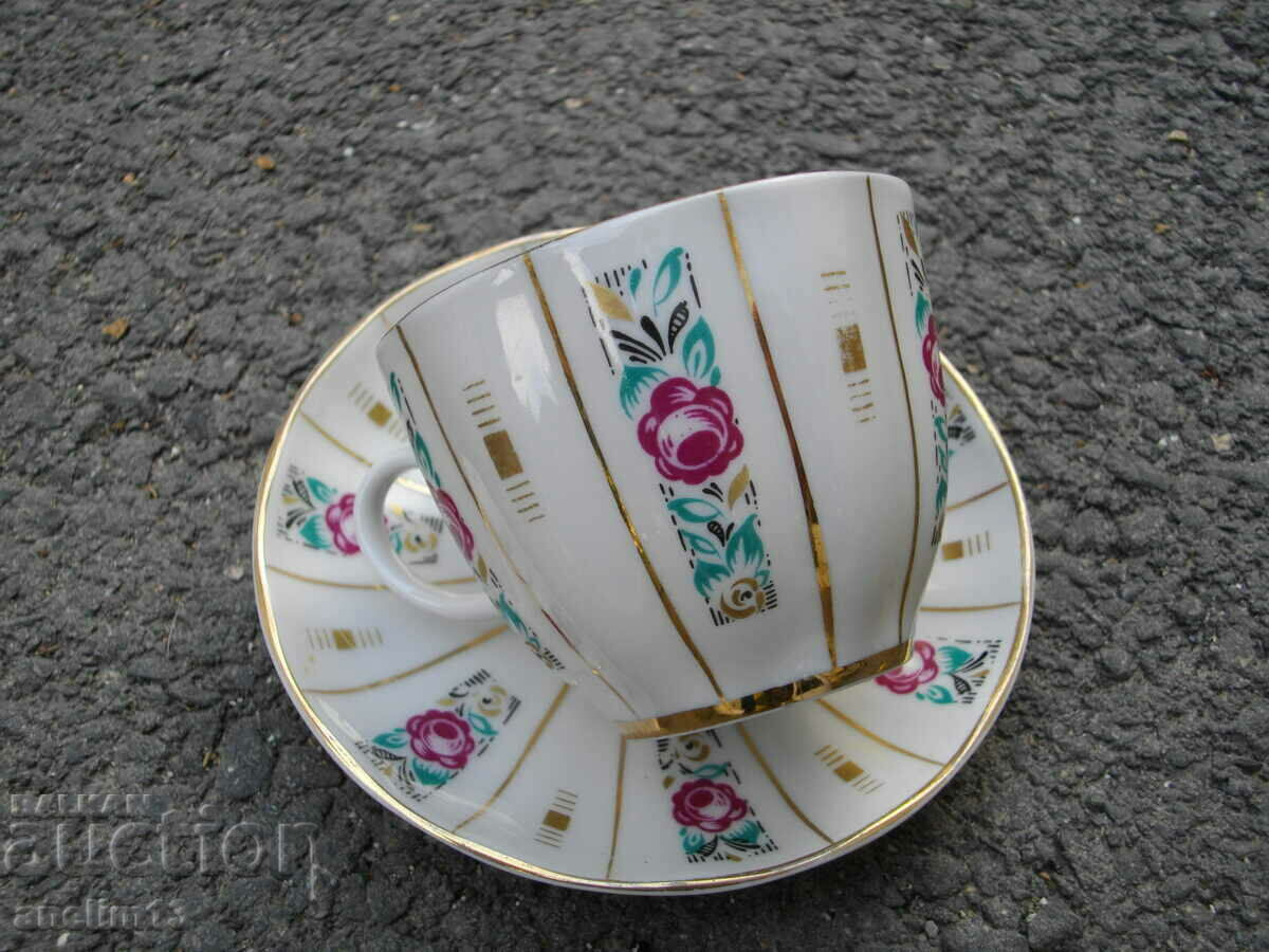 Auction USSR PORCELAIN CUP AND SAUCE LFZ LFZ USSR Auction USSR PORCELAIN CUP AND SAUCE LFZ LFZ USSR