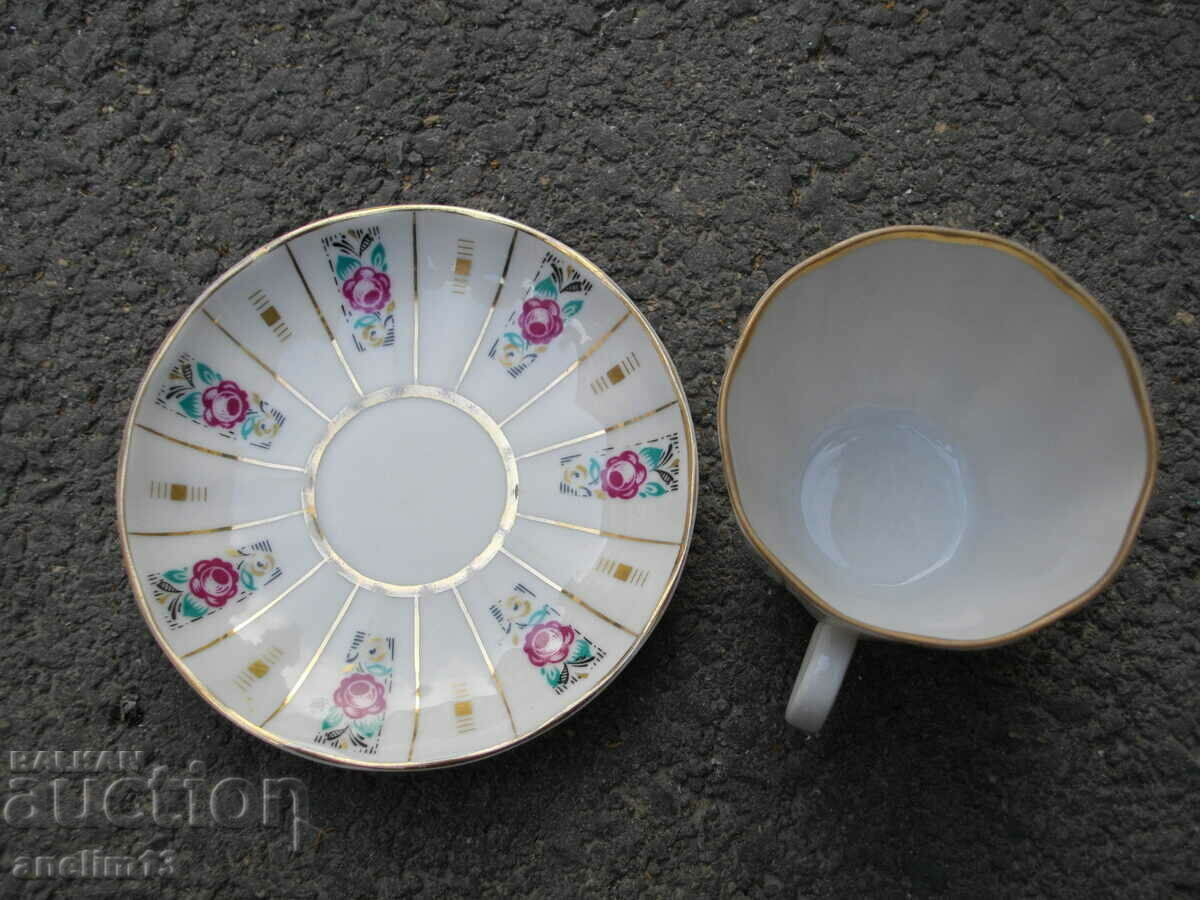 USSR PORCELAIN CUP AND SAUCE LFZ LFZ USSR - 5 USSR PORCELAIN CUP AND SAUCE LFZ LFZ USSR - 5