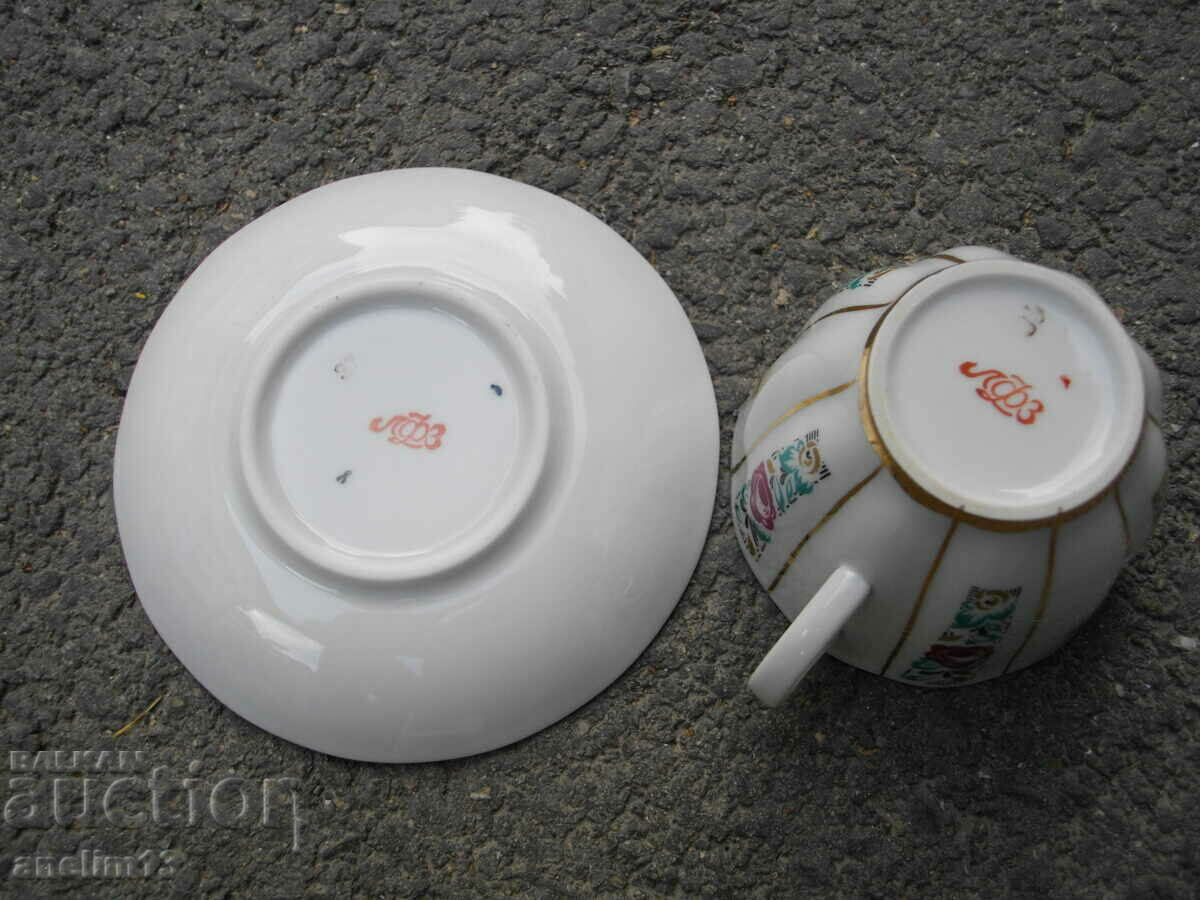USSR PORCELAIN CUP AND SAUCE LFZ LFZ USSR - 6 USSR PORCELAIN CUP AND SAUCE LFZ LFZ USSR - 6
