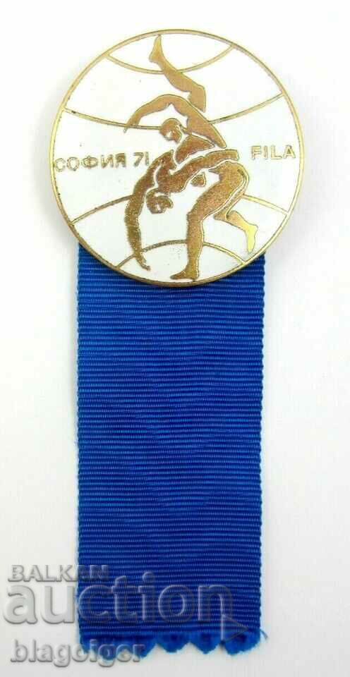 FILA-1971 World Wrestling Championships-Official Badge with price 49.99 BGN | € 25.56 FILA-1971 World Wrestling Championships-Official Badge with price 49.99 BGN | € 25.56
