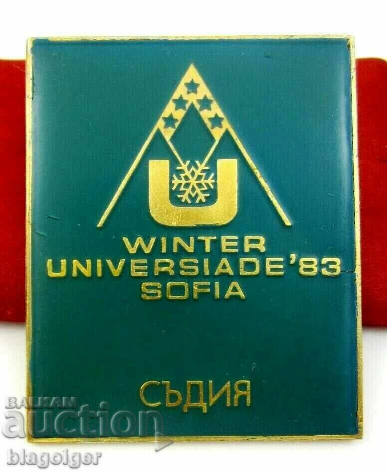 SOFIA WINTER UNIVERSIA 1973-OFFICIAL BADGE-REFEREE with price 10.99 BGN | € 5.62