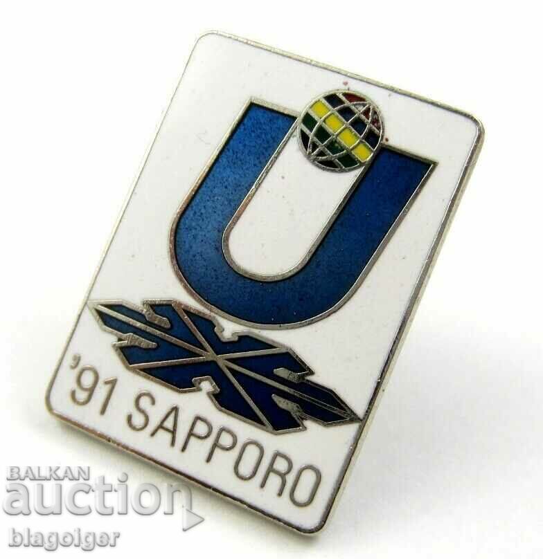 SAPPORO WINTER UNIVERSITY 1991-JAPAN BADGE-ENAMEL with price 12.99 BGN | € 6.64
