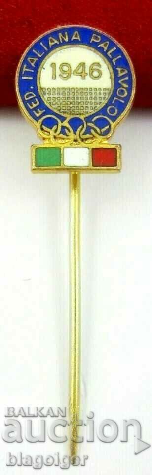 OLYMPIC BADGE - ITALY KNOCK - VOLLEYBALL - ENAMEL with price 12.99 BGN | € 6.64