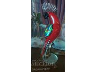 A beautiful crystal parrot