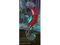 A beautiful crystal parrot