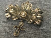 Revival Filigree Religious Brooch