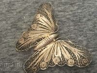 Old Silver Butterfly Brooch