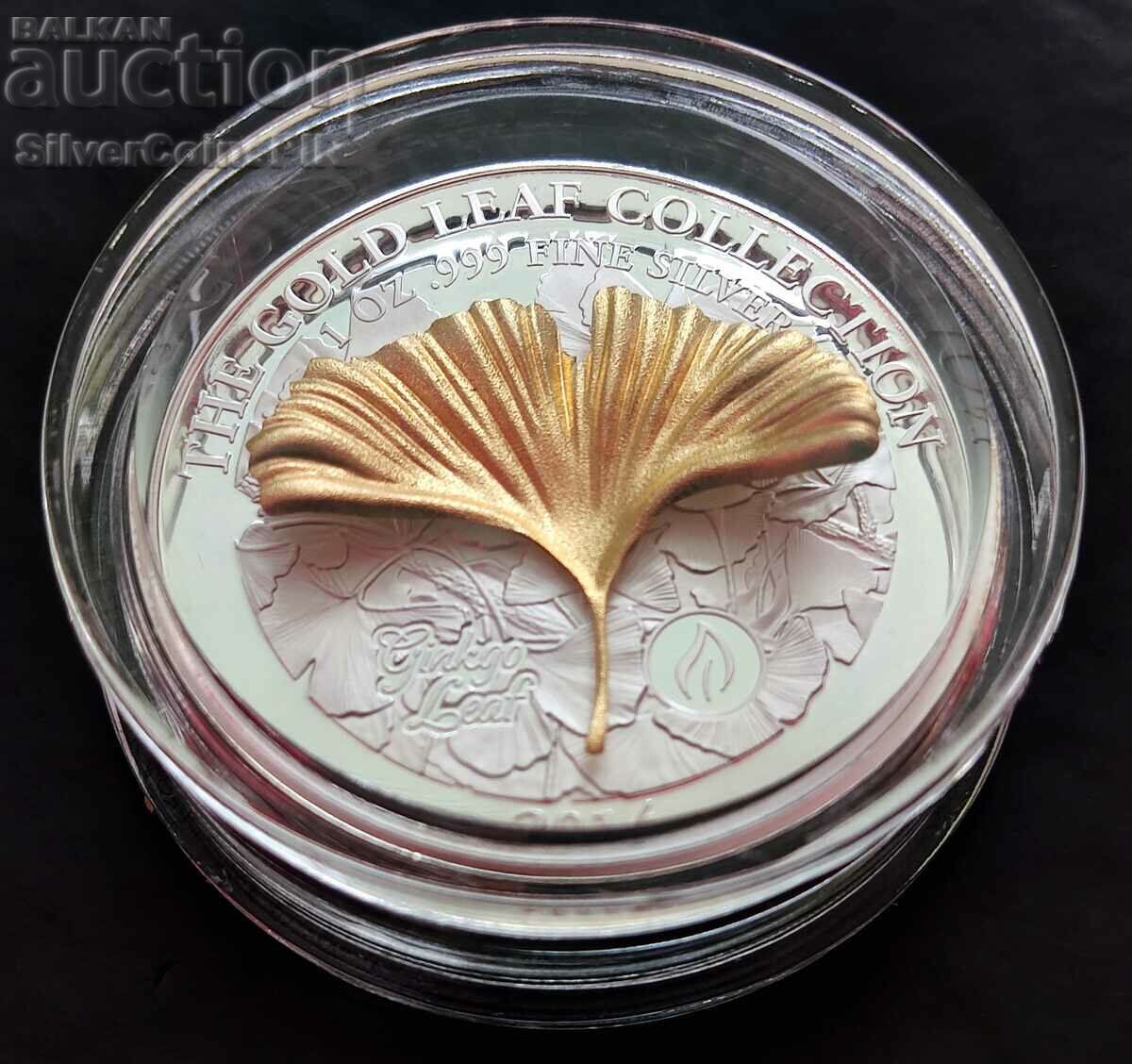 Auction Silver 1 oz 3D Leaf Ginkgo Biloba 2014 Samoa Auction Silver 1 oz 3D Leaf Ginkgo Biloba 2014 Samoa