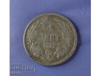1882 Monedă 1 Lev Argint Argint Bulgaria