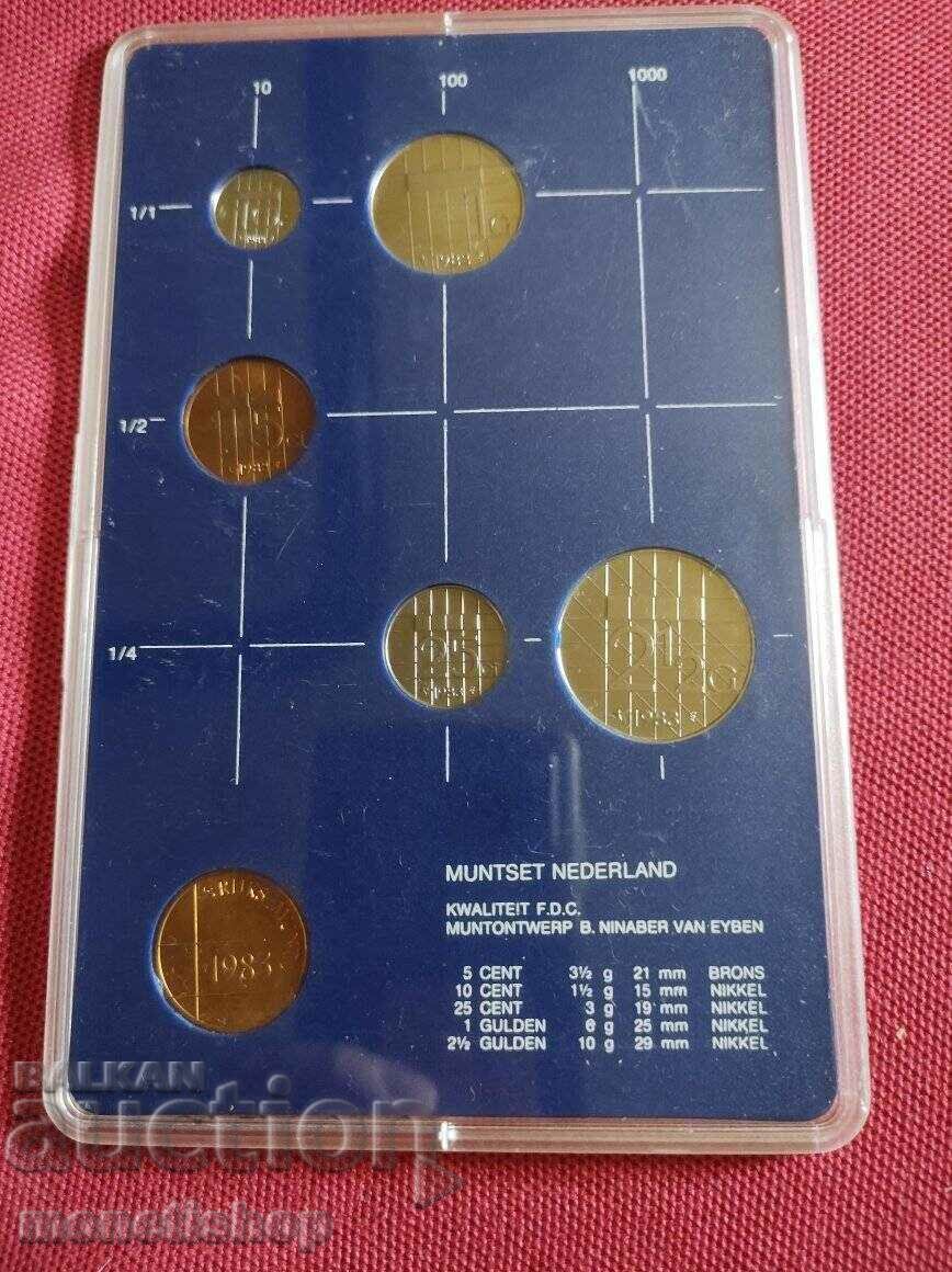 Монети Нидерландия Пълен сет 1983г. - 5