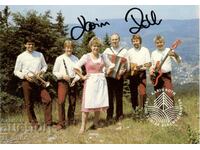 Old card - singers - Karin Roth with her line-up