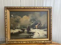 Very old original oil painting on canvas !!!!