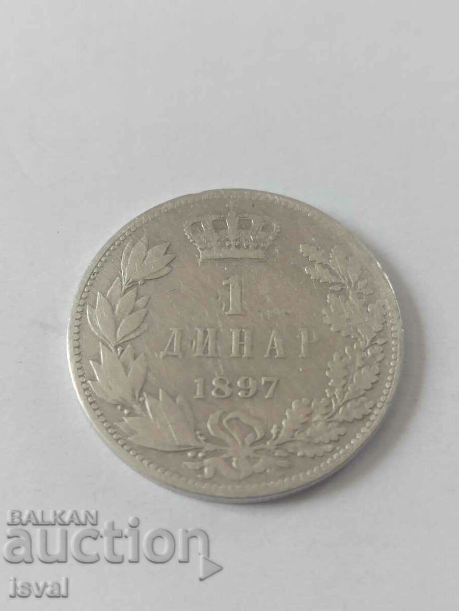 1 Dinar - Serbia - 1897