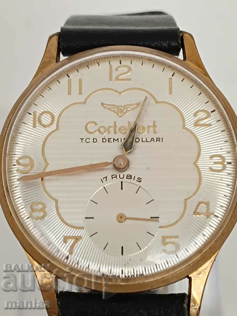 Оригинален Швейцарски часовник Cortebert 17 камъка