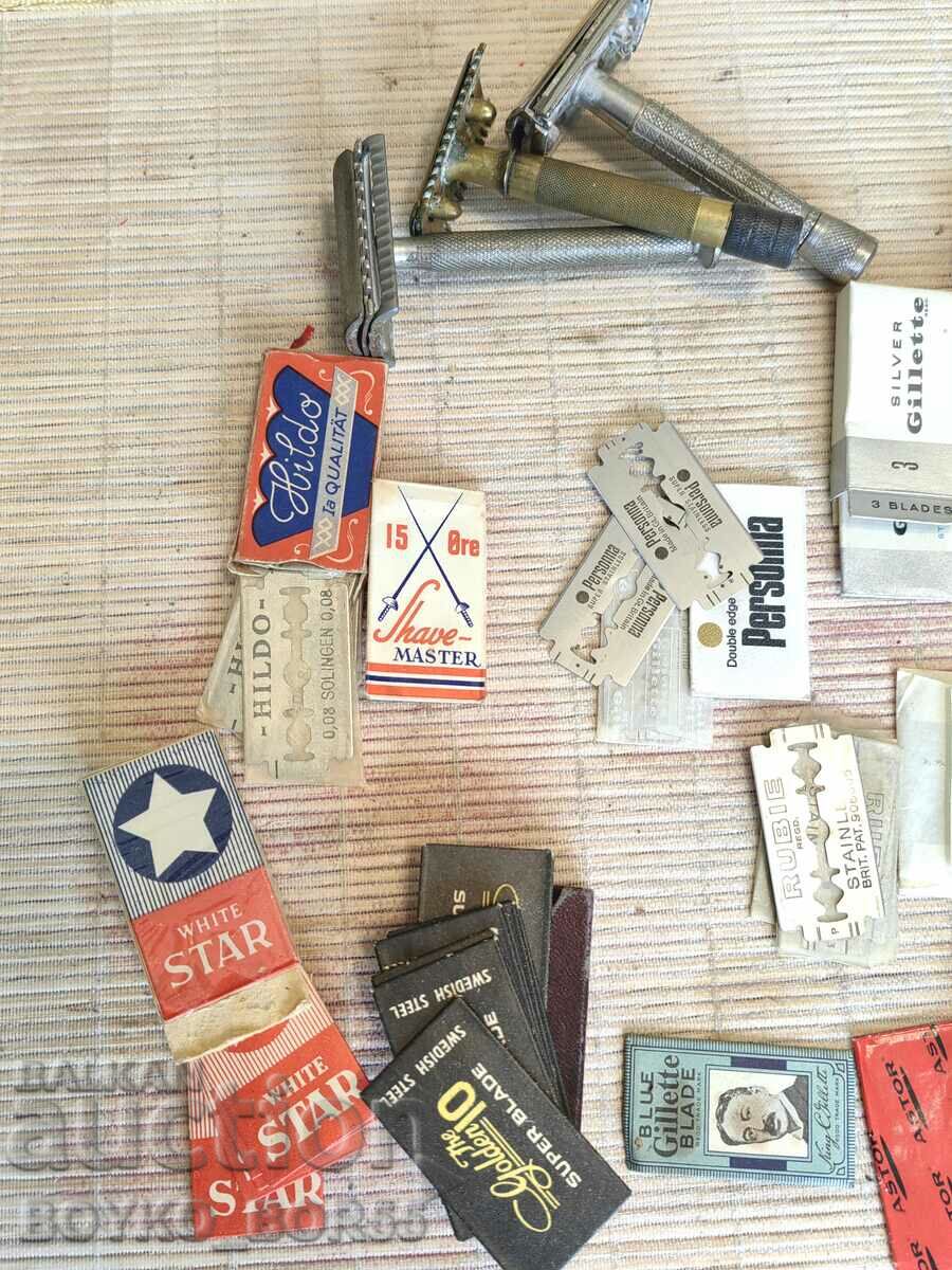 Auction Lot of Old Collectible Barber Knives + Razors Auction Lot of Old Collectible Barber Knives + Razors