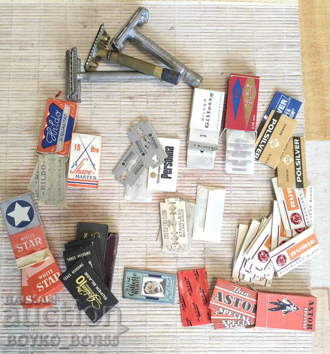 Lot of Old Collectible Barber Knives + Razors