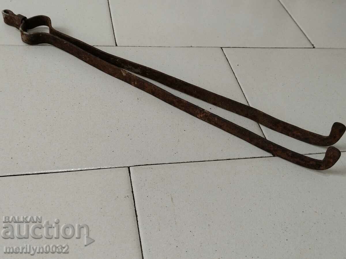 Old dilaf, tongs, wrought iron for oven - 5