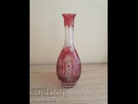 Beautiful colorful glass bottle vase!