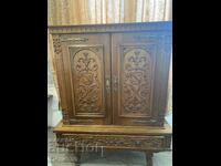 Beautiful cabinet with beautiful wood carving Massive!!!!