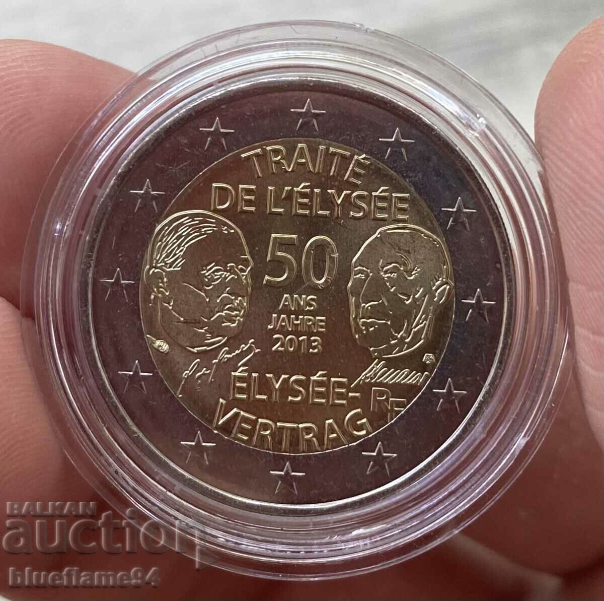 2 Евро Франция 2013г. Елисейски договор