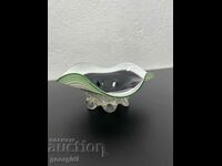 Designer glass fruit bowl. #5604