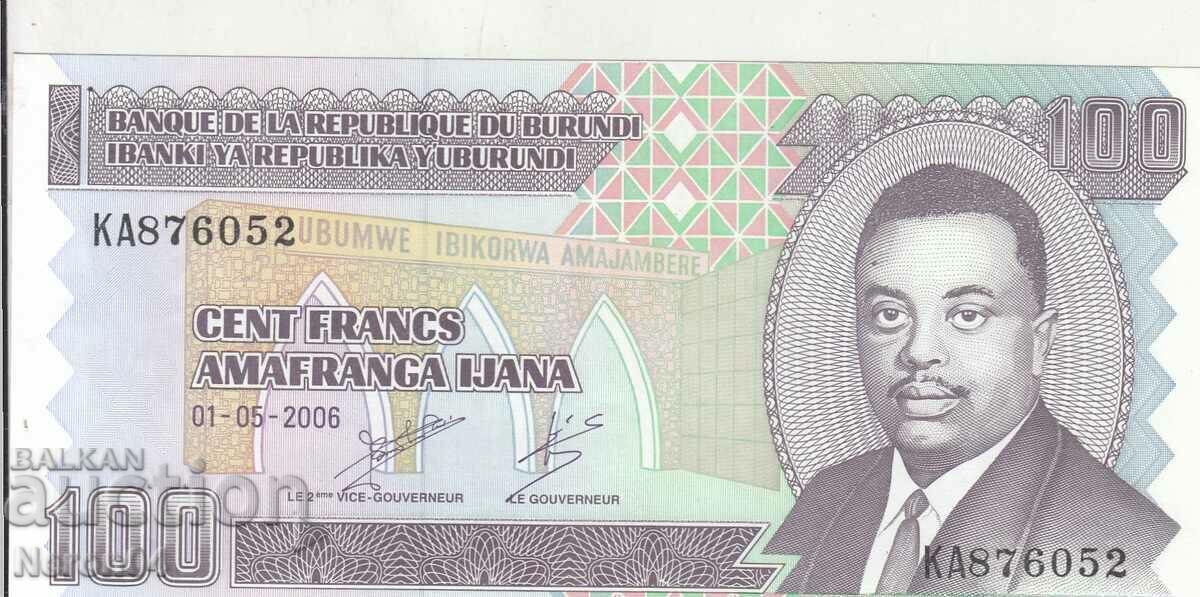 100 франка 2006, Бурунди