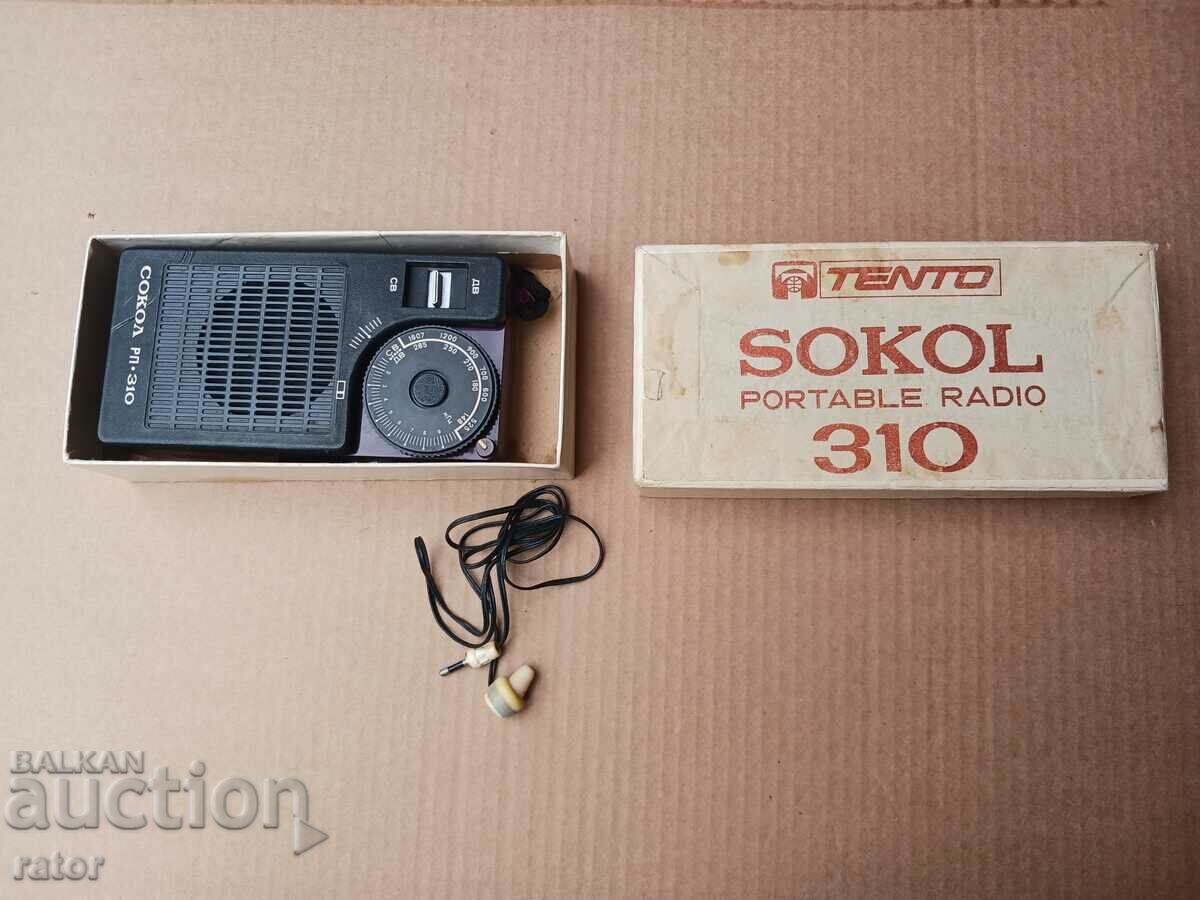 Old radio SOKOL 310, transistor, radio set - USSR