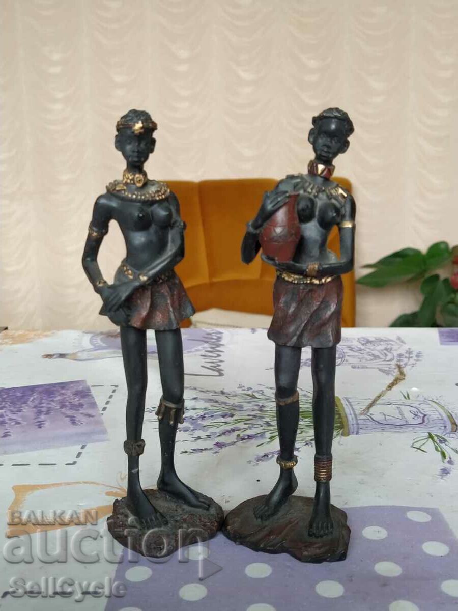 ✅HAND MADE WOODEN FIGURES - BLACK PEOPLE - AFRICA ❗