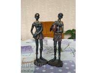 ✅РЪЧНО ИЗРАБОТЕНИ ДЪРВЕНИ ФИГУРИ - ЧЕРНОКОЖИ - АФРИКА ❗