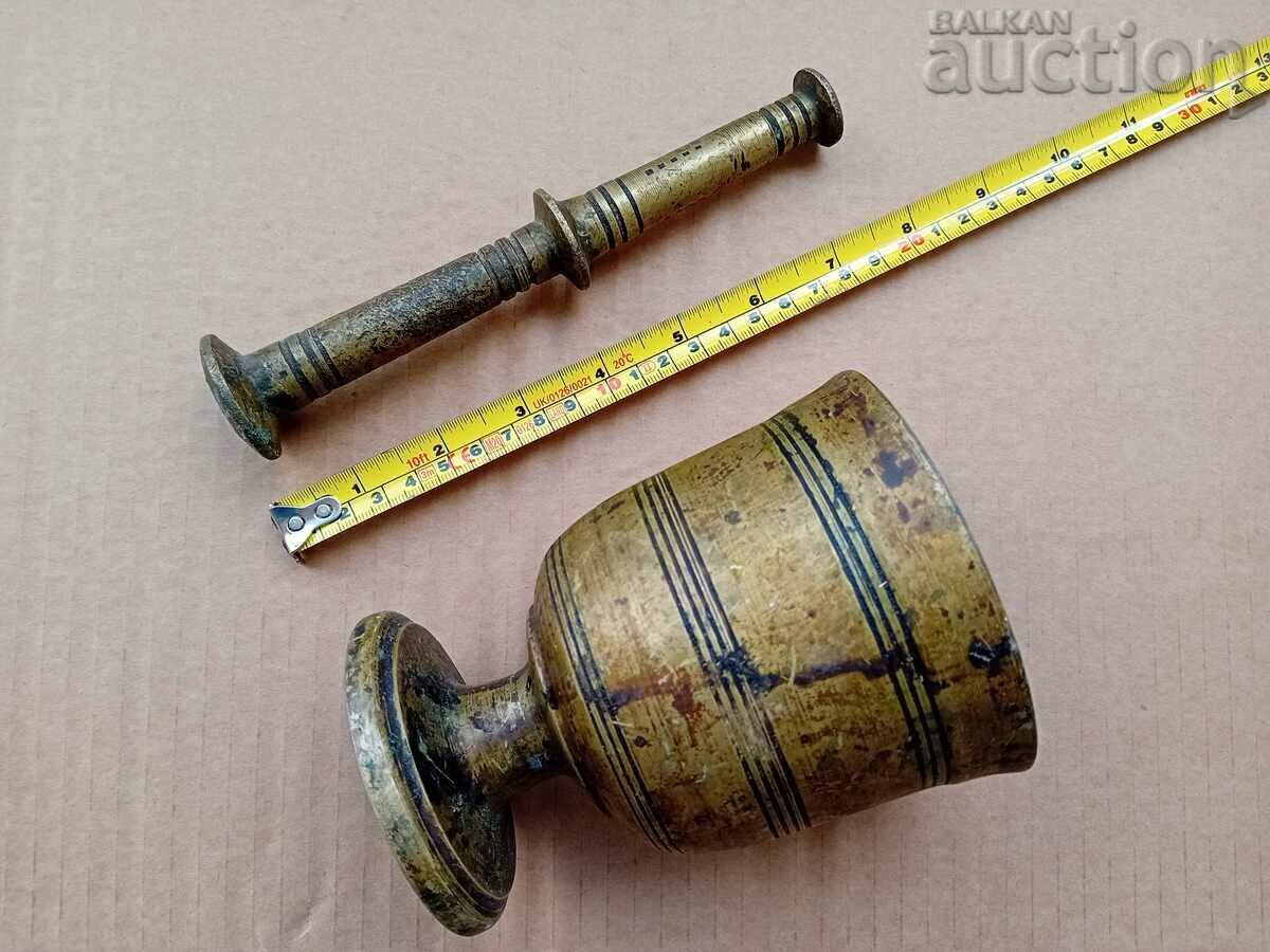 Mortar și pistil din bronz antic - 6 Mortar și pistil din bronz antic - 6