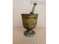 Старинно бронзово хаванче с чукало  хаван