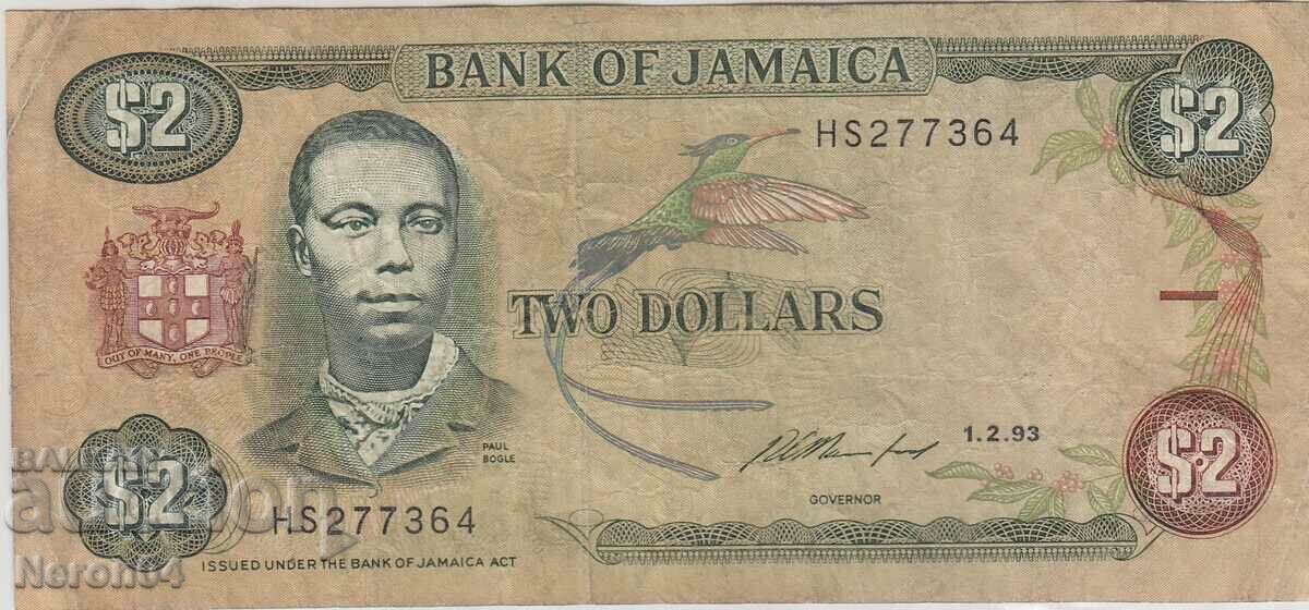 2 долара 1993, Ямайка