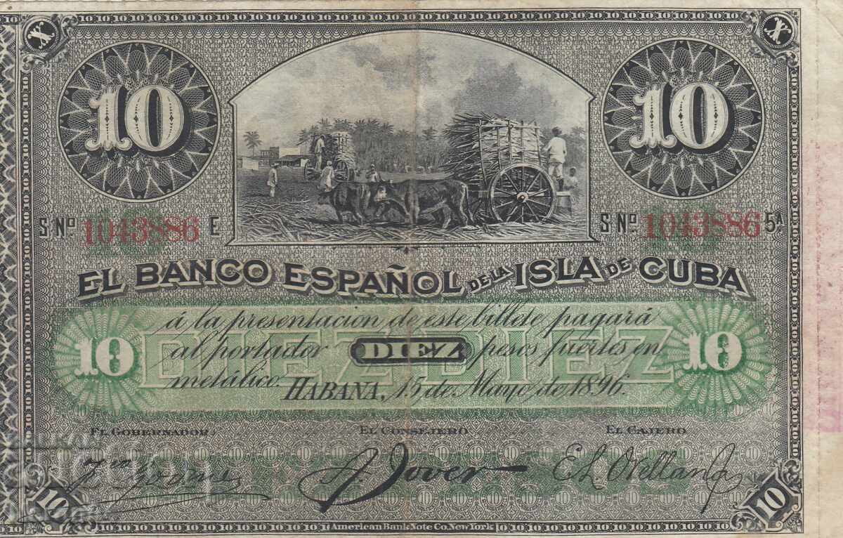 10 песо 1896, Куба