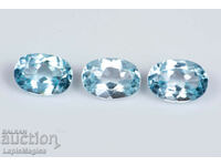 3 pieces Blue topaz 2.94ct 7x5mm oval cut