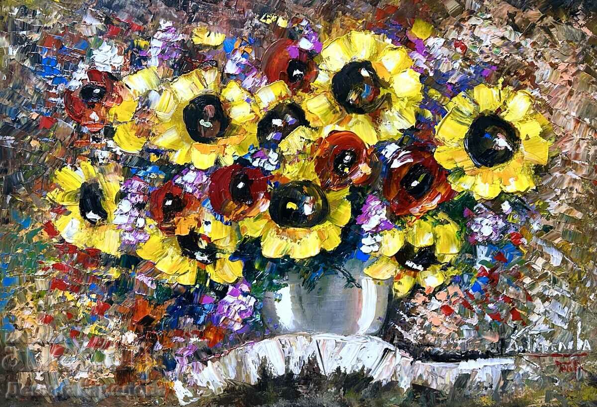 Denitsa Garelova oil painting "Feast of Colors" 60/40