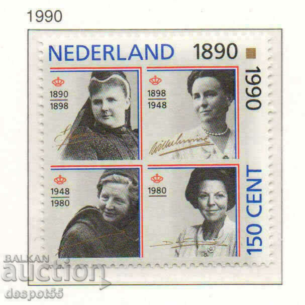 1990. Olanda. 100 de ani cu reginele Casei Orange.