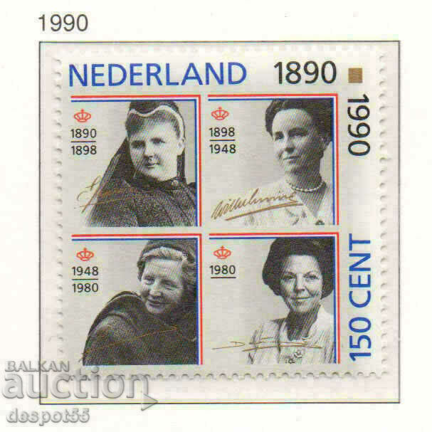 1990. The Netherlands. 100 years with the Queens of the House of Orange.