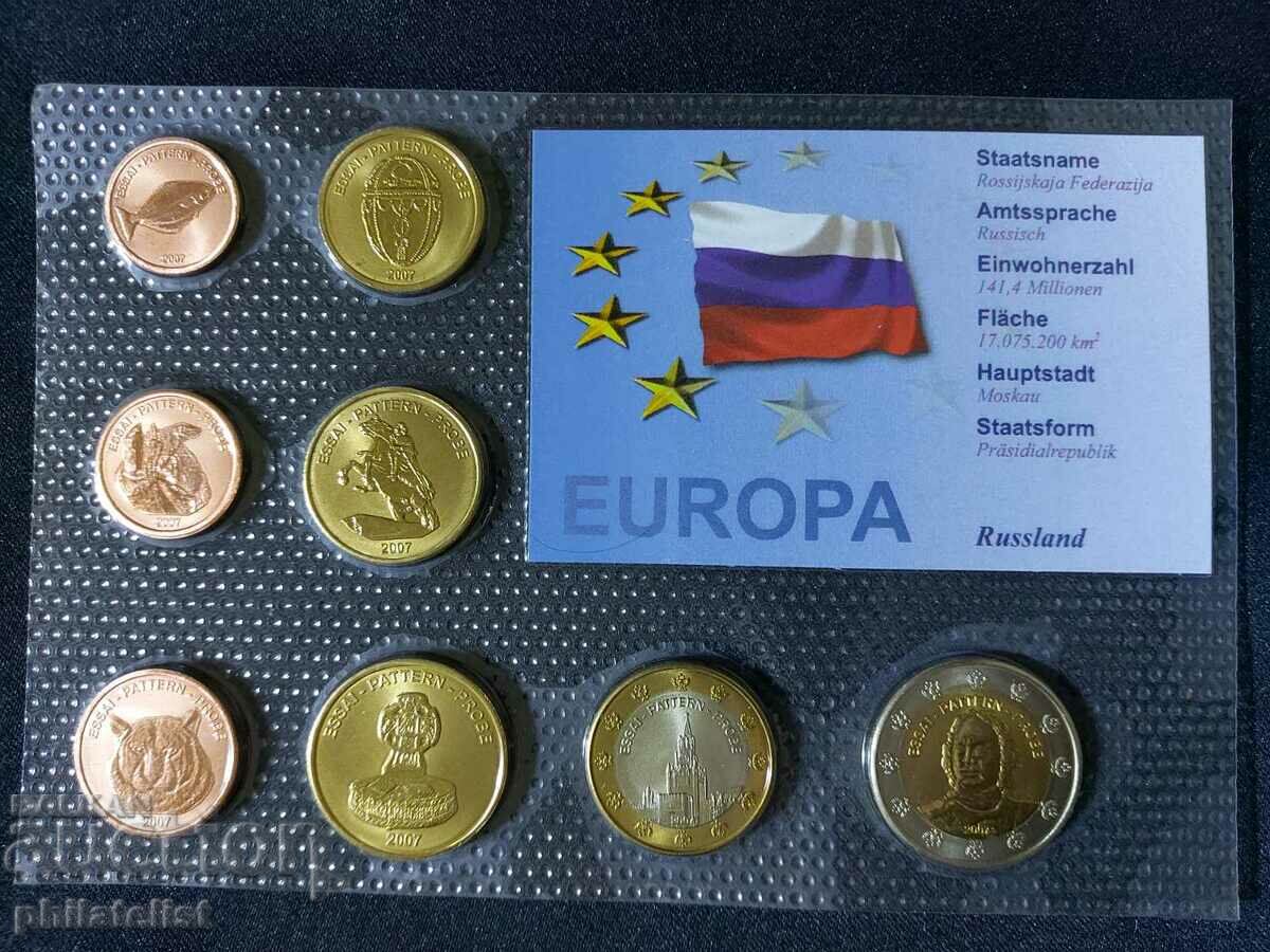 Пробен Евро Сет - Русия 2007 , 8 монети