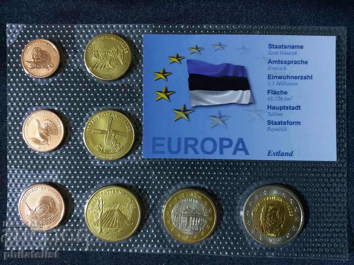 Trial Euro Set - Estonia 2010, 8 coins