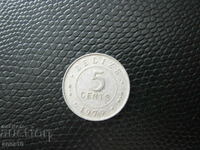 Belize 5 cenți 1979